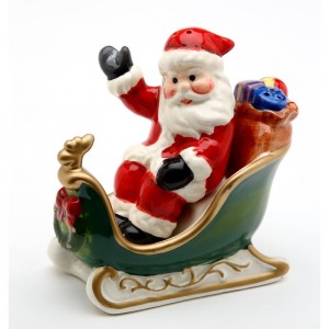 CosmosGifts Santa with Sleigh Salt and Pepper Set SMOS1214